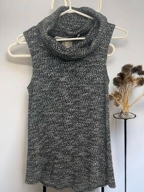 Dolan Anthropologie Charente Marled Cowl Neck Sleeveless Sweater Tunic  Size S